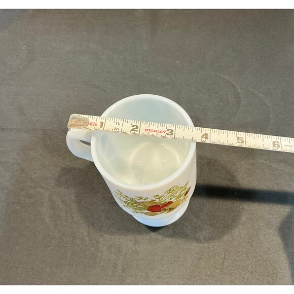 Spice O’Life Footed Pedestal Milk Glass Mugs with Mushroom Pattern (set of 4) - Picture 8 of 9